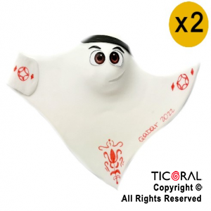 ADORNO FANTASMA QATAR A. PORCELANA FRIA x 2